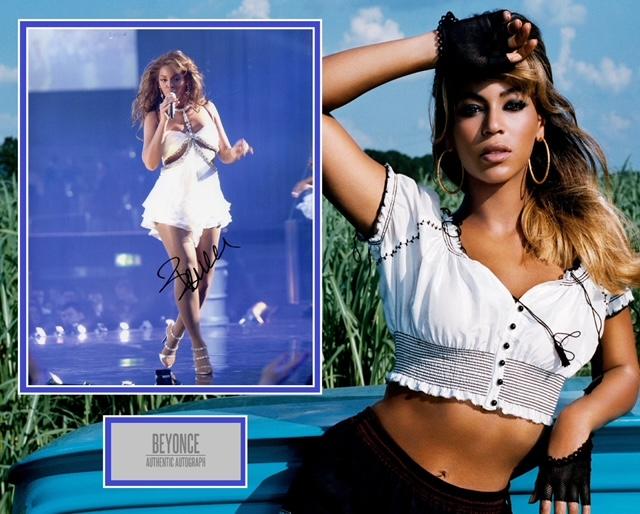 BEYONCE SIGNED PHOTO MOUNT UACC REG 242