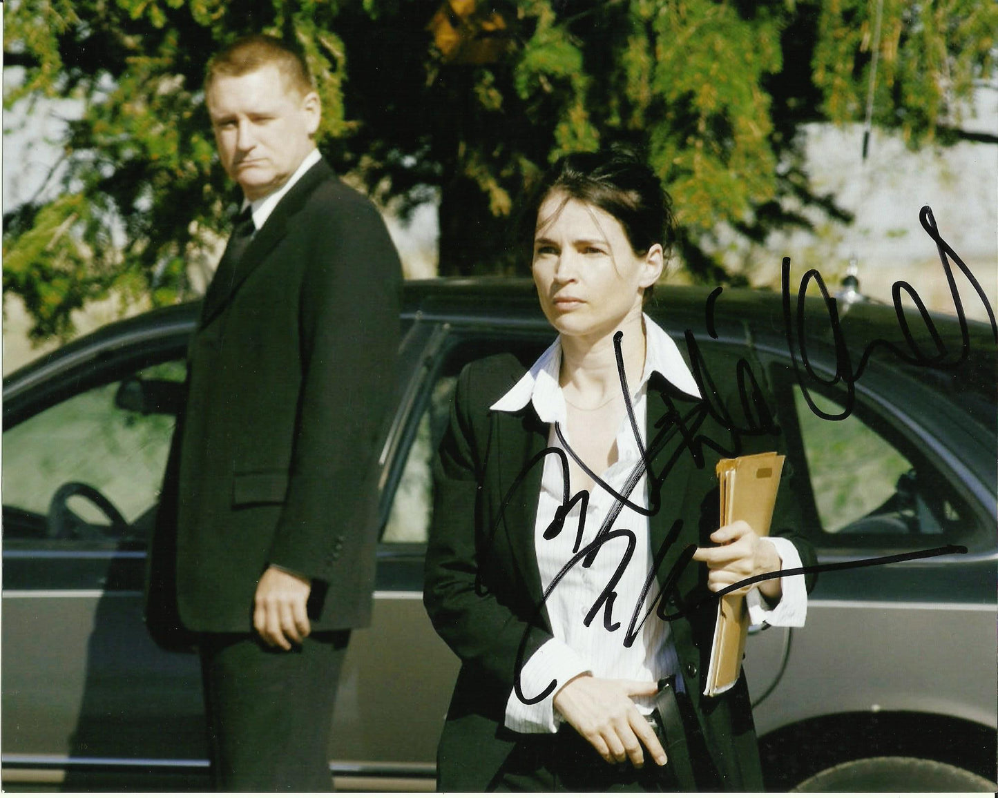 BILL PULLMAN AND JULIA ORMOND SURVEILLANCE SIGNED 8X10 PHOTO