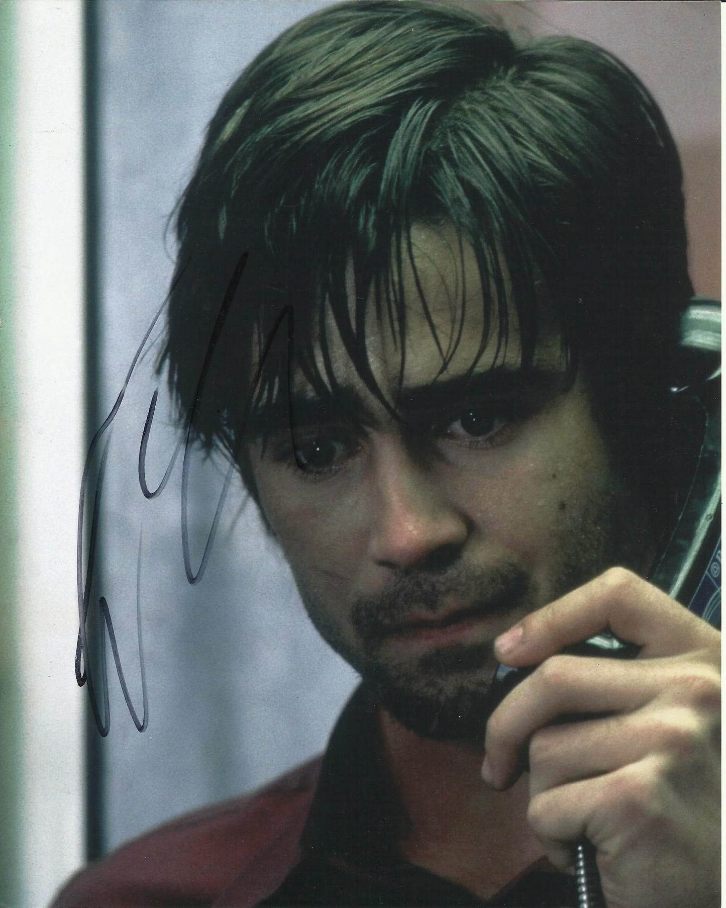COLIN FARRELL SIGNED PHONE BOOTH 8X10 PHOTO
