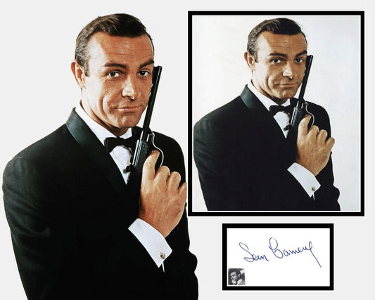 SEAN CONNERY SIGNED JAMES BOND PHOTO MOUNT