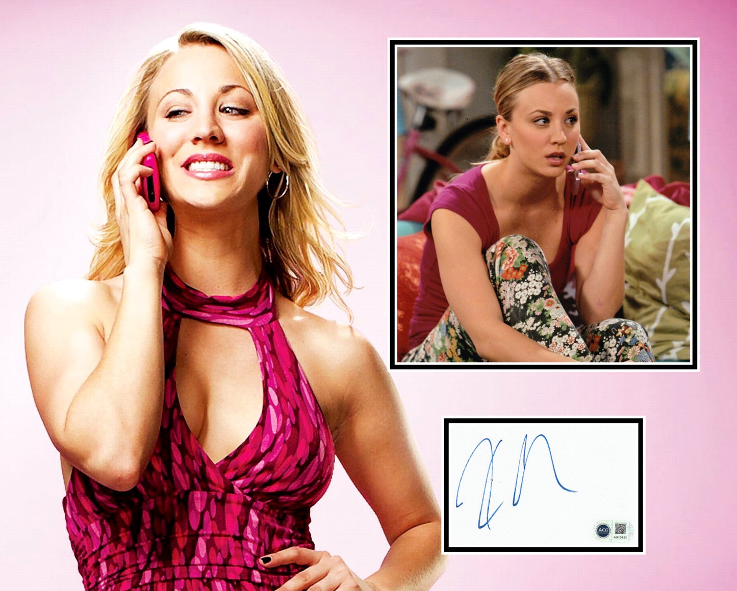 KALEY CUOCO SIGNED THE BIG BANG THEORY PHOTO MOUNT ALSO ACG