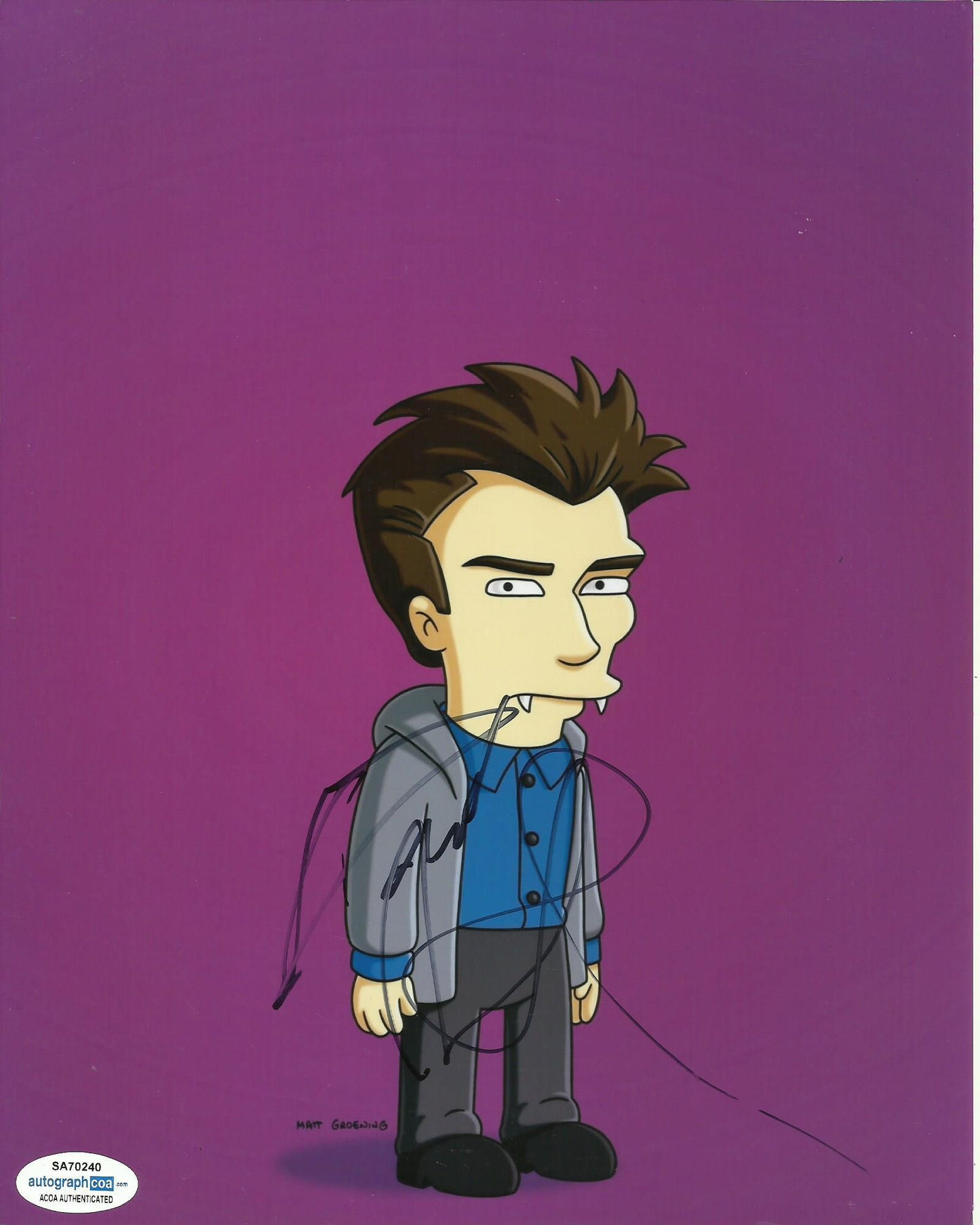 DANIEL RADCLIFFE SIGNED SIMPSONS 8X10 PHOTO (1) ALSO ACOA CERTIFIED