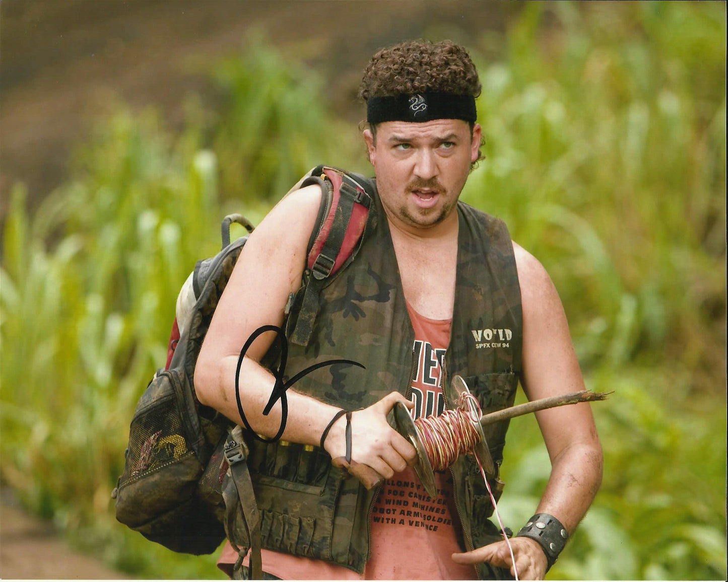 DANNY McBRIDE SIGNED TROPIC THUNDER 8X10 PHOTO