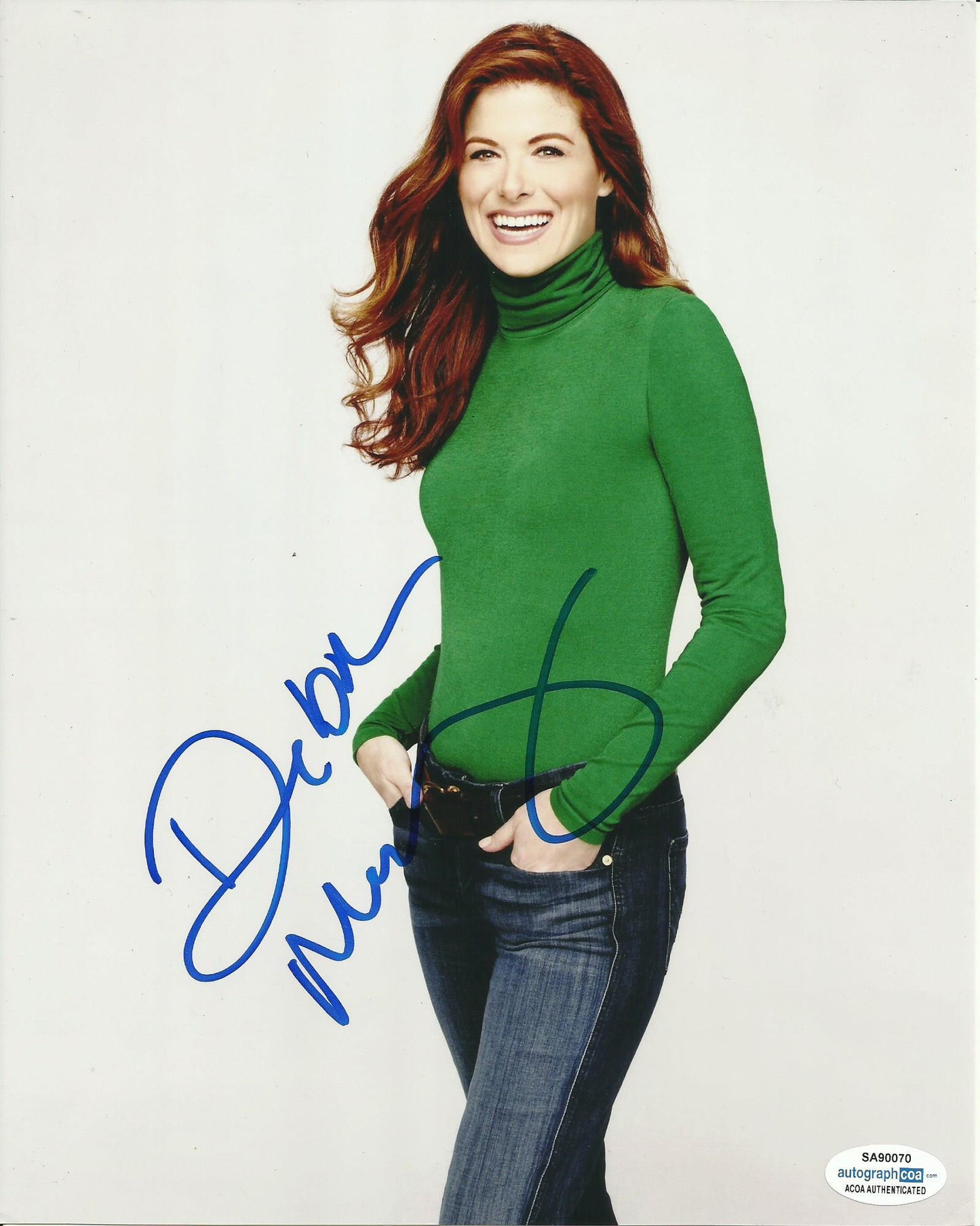 DEBRA MESSING SIGNED SEXY 10X8 PHOTO (5) ALSO ACOA CERTIFIED