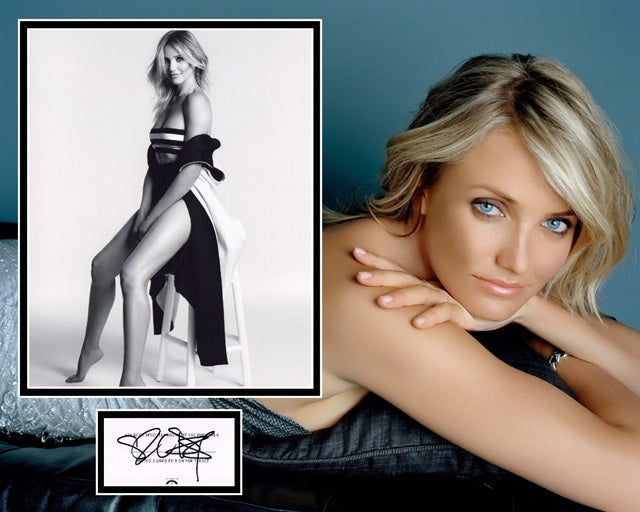 CAMERON DIAZ SIGNED SEXY PHOTO MOUNT