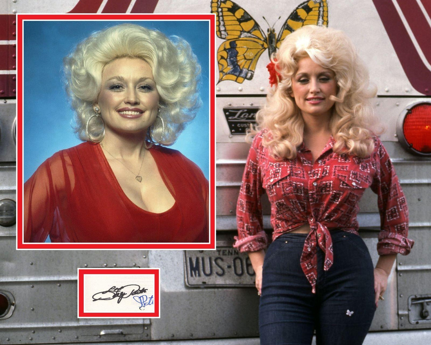 DOLLY PARTON SIGNED  PHOTO MOUNT