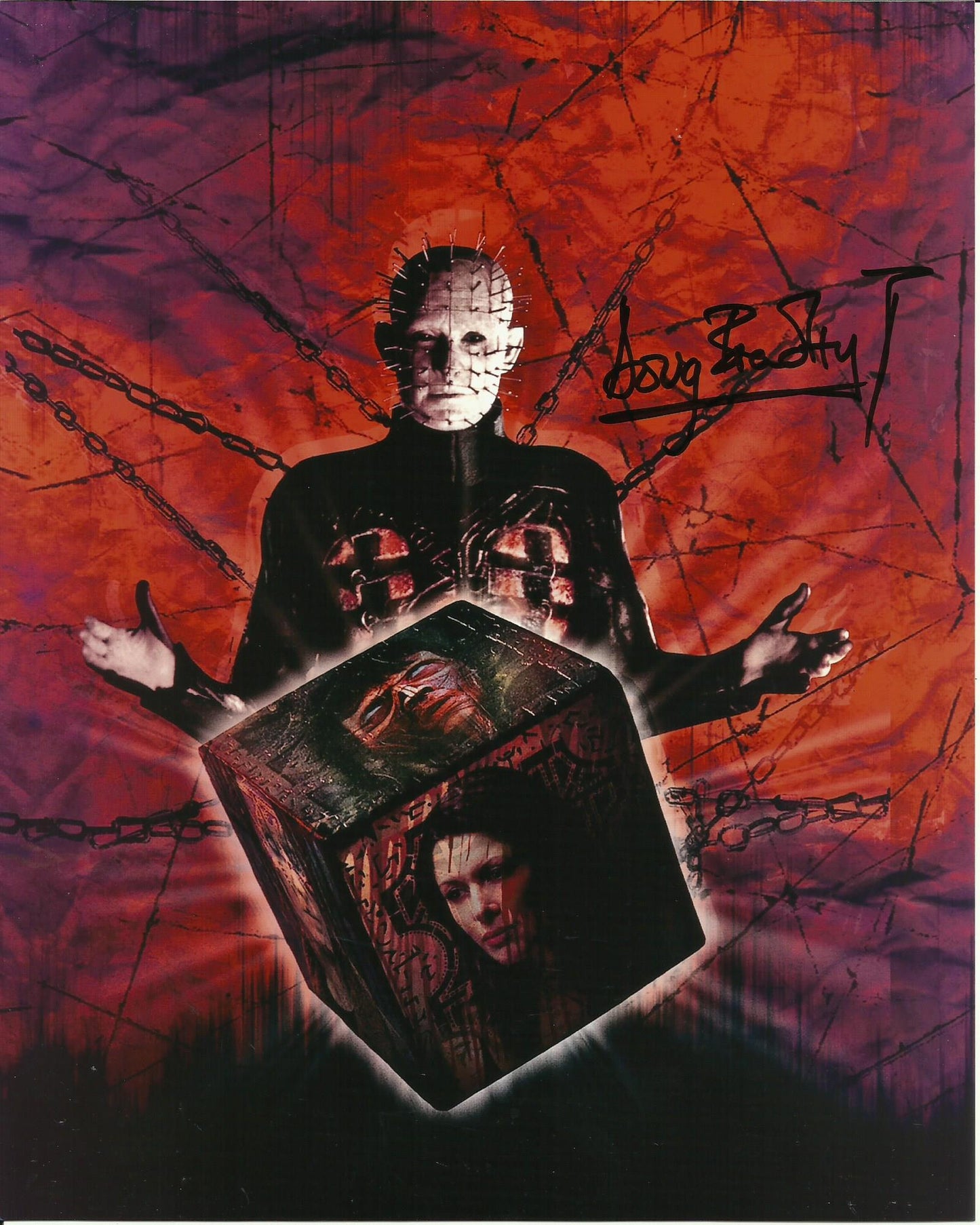 DOUG BRADLEY SIGNED HELLRAISER PINHEAD 8X10 PHOTO (5)