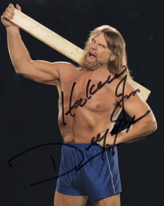 HACKSAW JIM DUGGAN SIGNED WRESTLING 10X8 PHOTO (1)