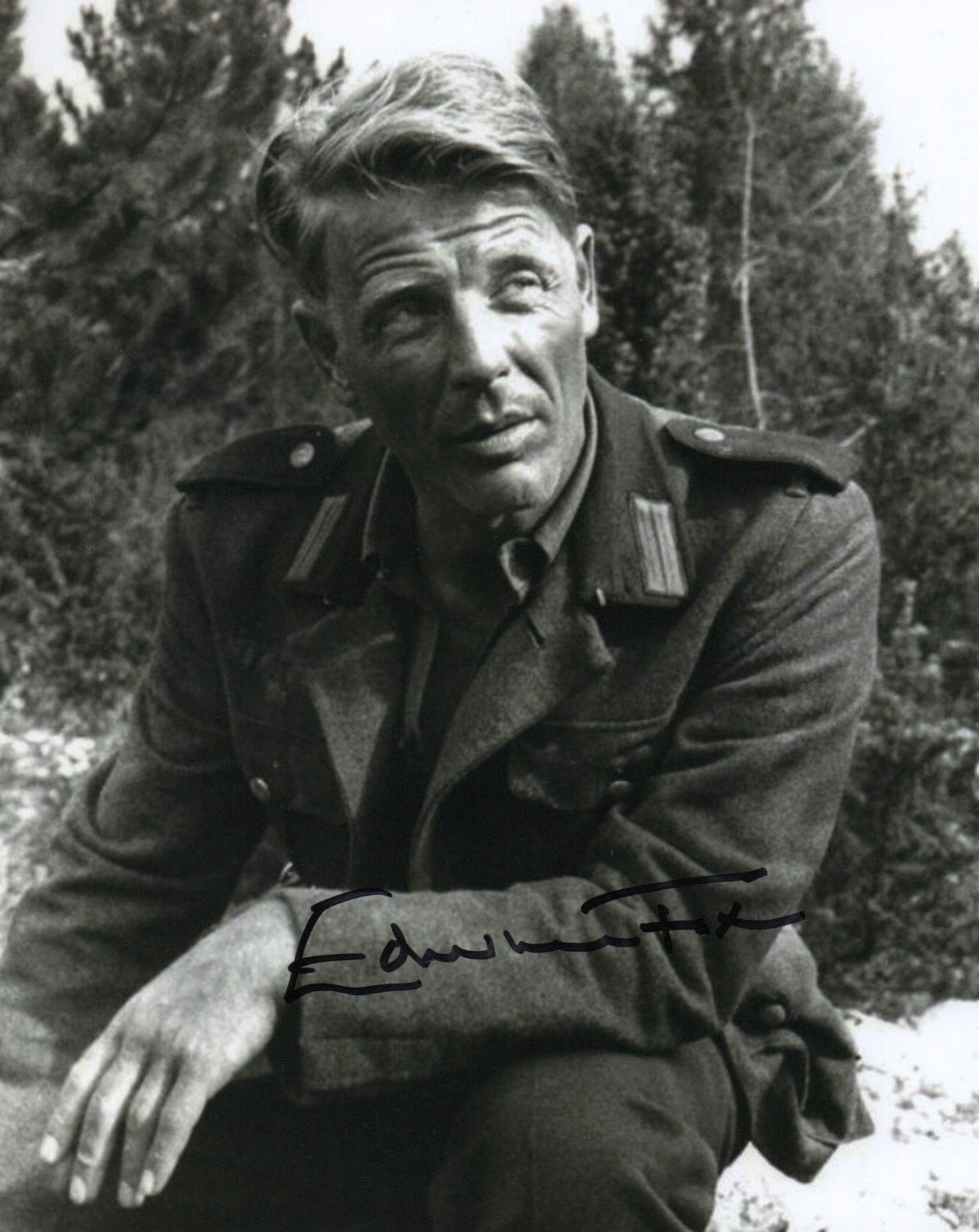 EDWARD FOX SIGNED A BRIDGE TOO FAR 8X10 PHOTO