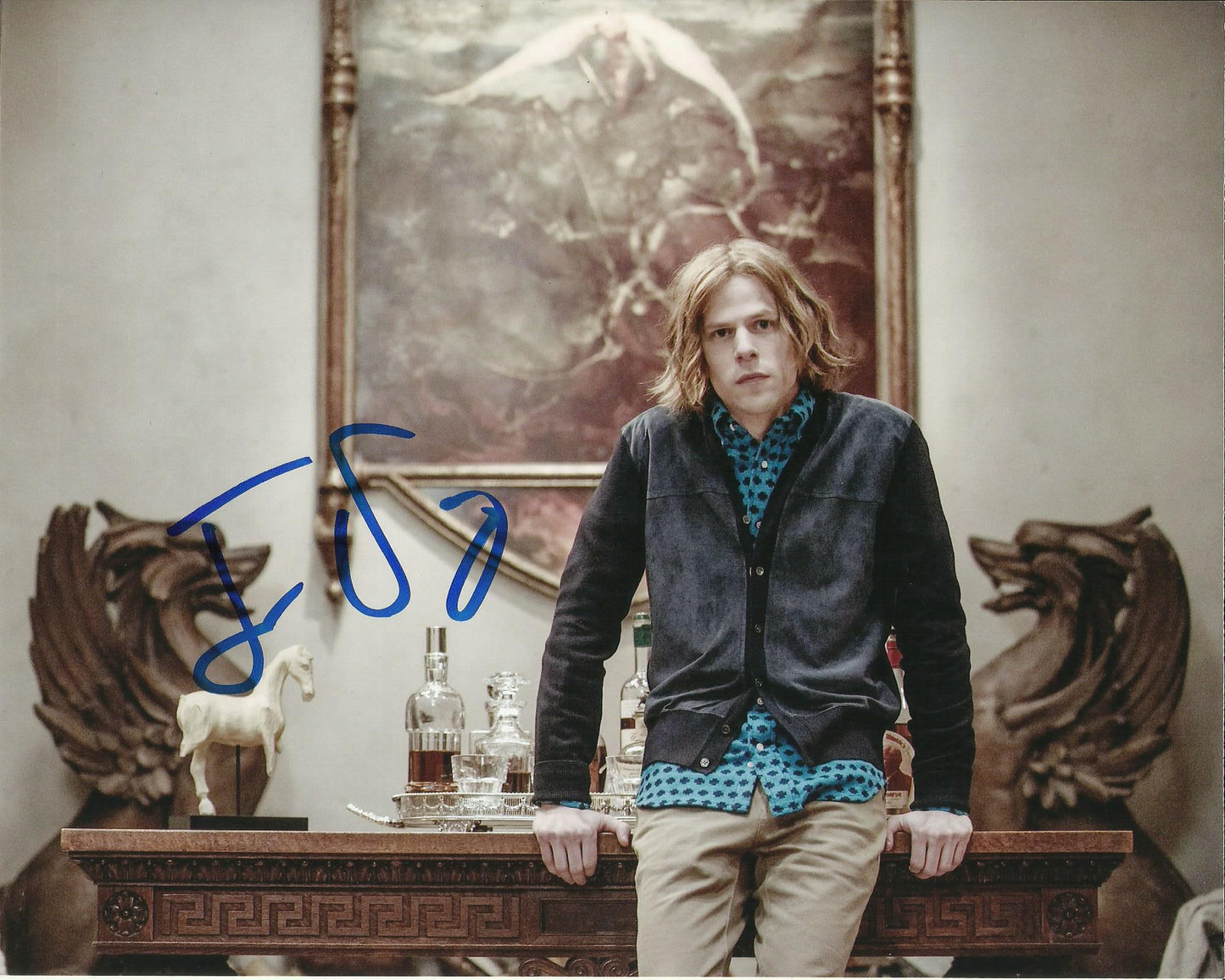 JESSE EISENBERG SIGNED LEX LUTHER 8X10 PHOTO