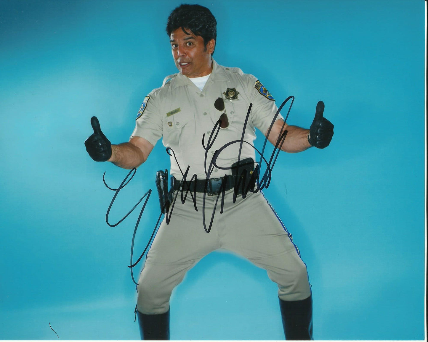ERIK ESTRADA SIGNED CHIPS 8X10 PHOTO
