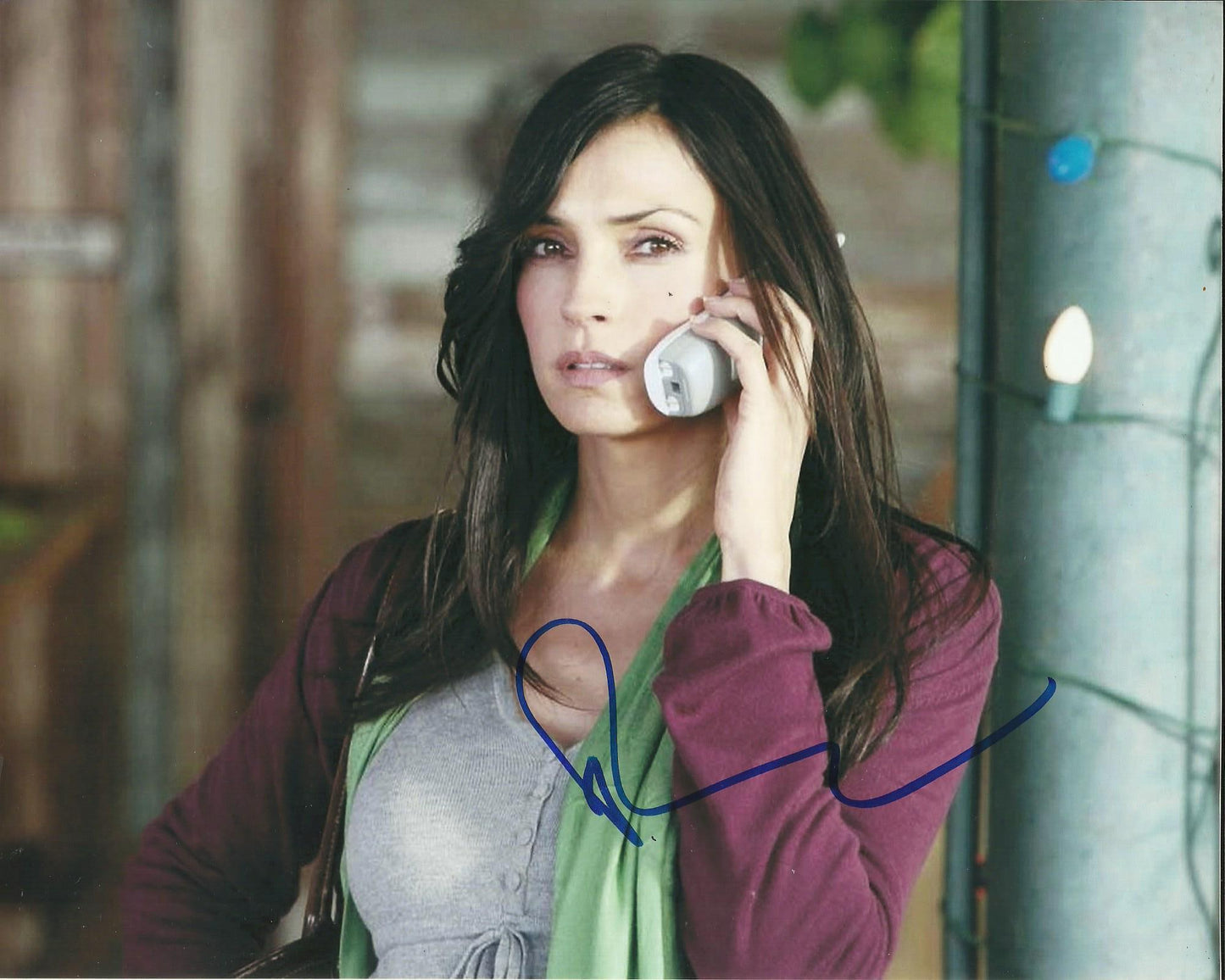 FAMKE JANSSEN SIGNED SEXY TAKEN 10X8 PHOTO