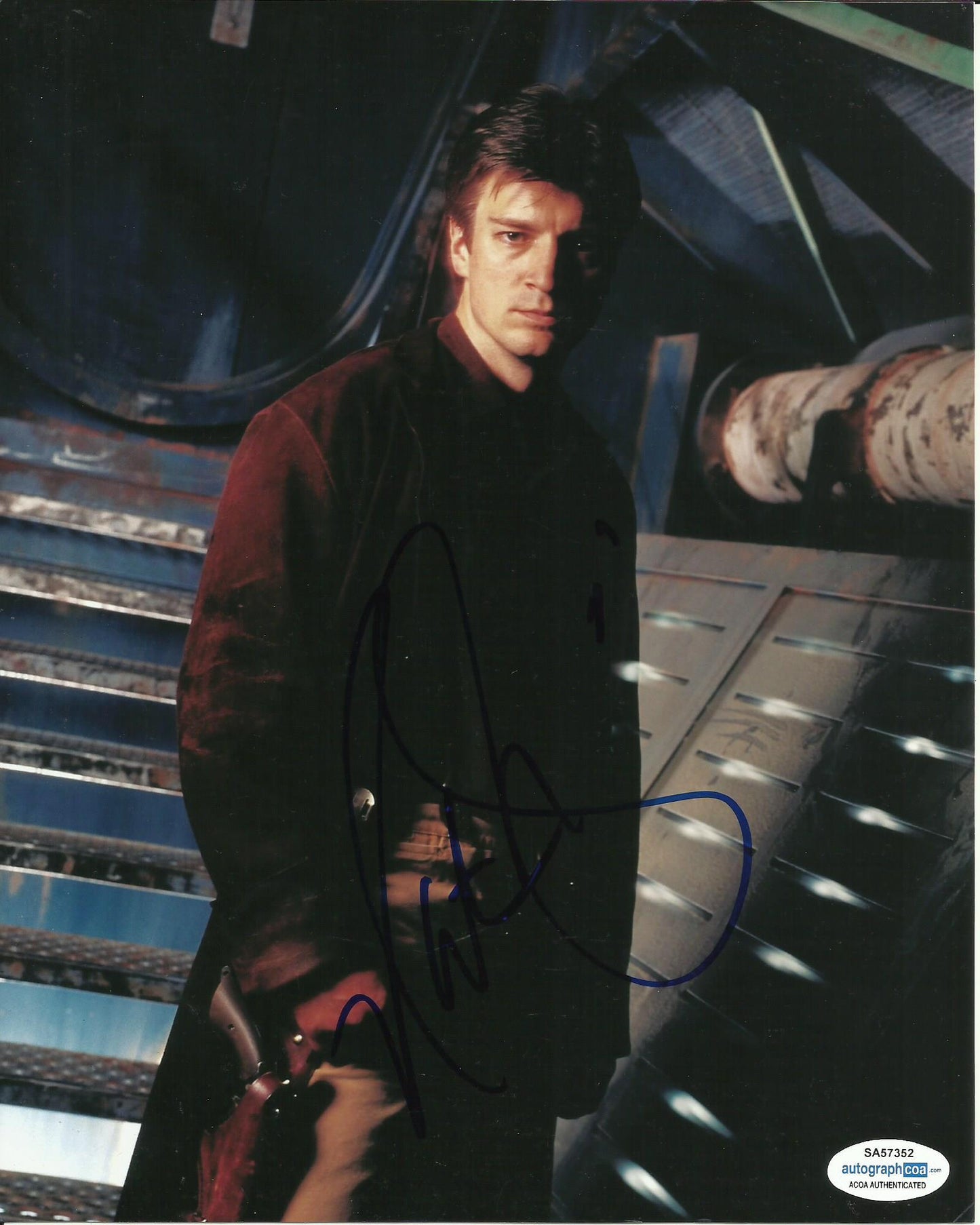 NATHAN FILLION SIGNED FIREFLY 8X10 PHOTO also ACOA certified