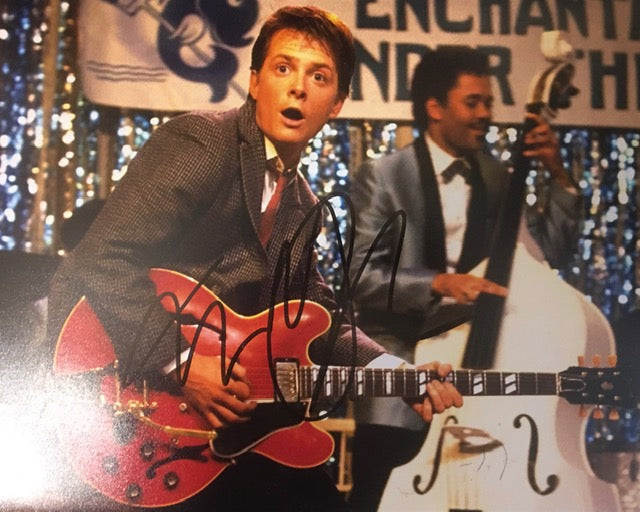 MICHAEL J FOX SIGNED BACK TO THE FUTURE14X11 PHOTO ACOA