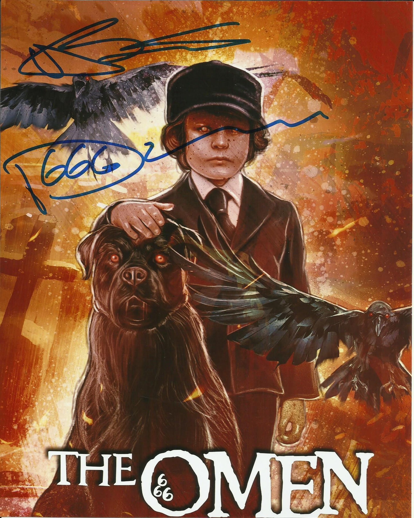 HARVEY STEPHENS SIGNED THE OMEN 8X10 PHOTO (9) ALSO ACOA WITNESSED