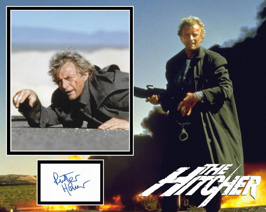 RUTGER HAUER SIGNED THE HITCHER PHOTO MOUNT UACC REG 242 ACOA