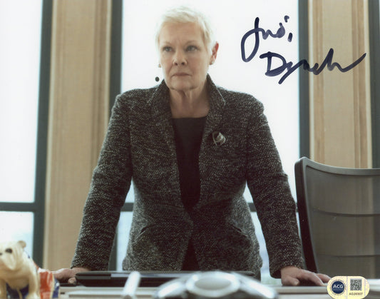 JUDI DENCH SIGNED BOND 10X8 PHOTO (3) ALSO ACG CERT AUTHENTICATION