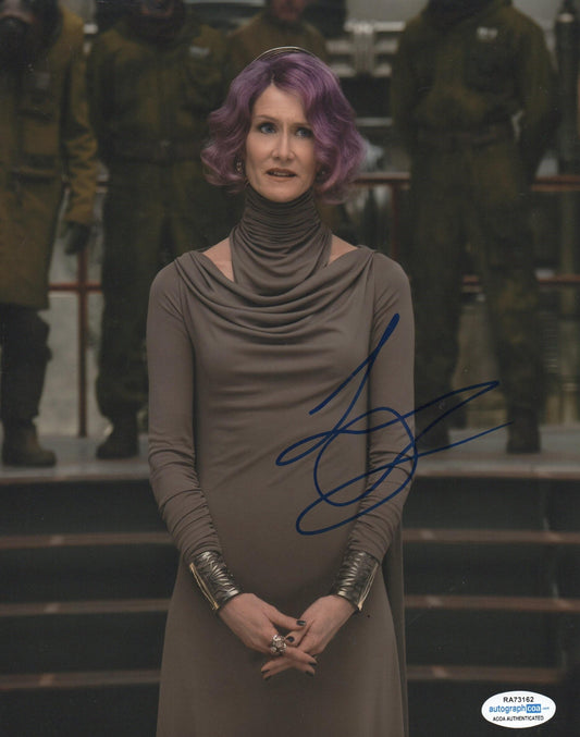 LAURA DERN SIGNED STAR WARS 8X10 PHOTO (2) ALSO ACOA CERTIFIED
