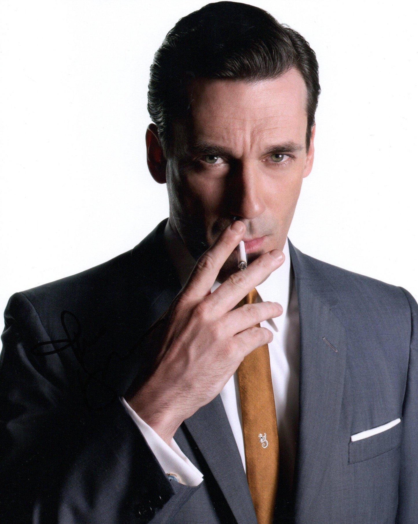 JON HAMM SIGNED MAD MEN 8X10 PHOTO
