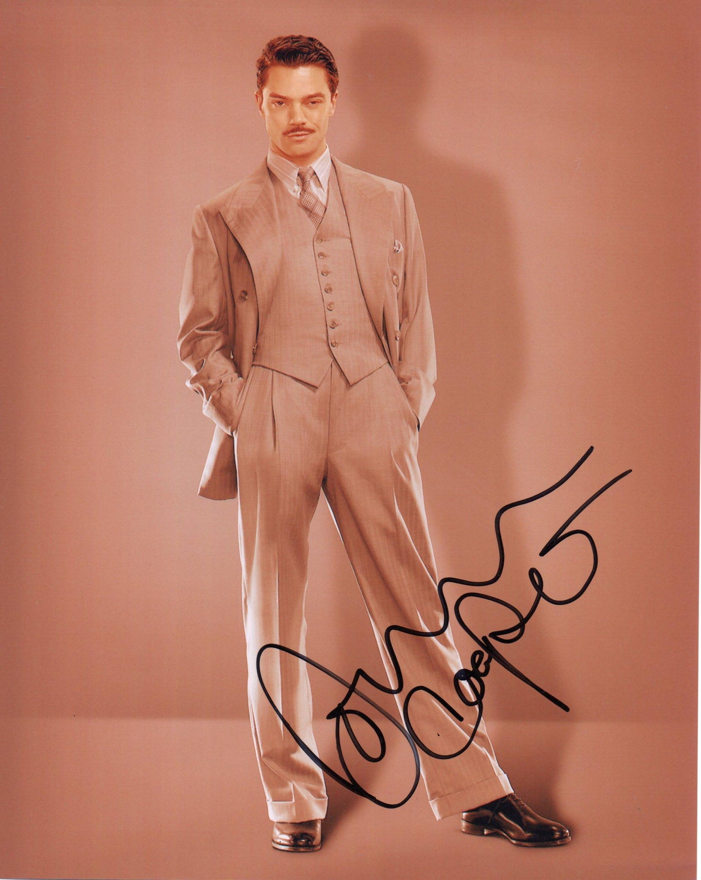 DOMINIC COOPER SIGNED CAPTAIN AMERICA 8X10 PHOTO (2)