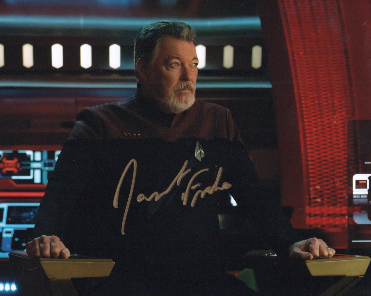 JONATHAN FRAKES SIGNED STAR TREK 8X10 PHOTO (2)
