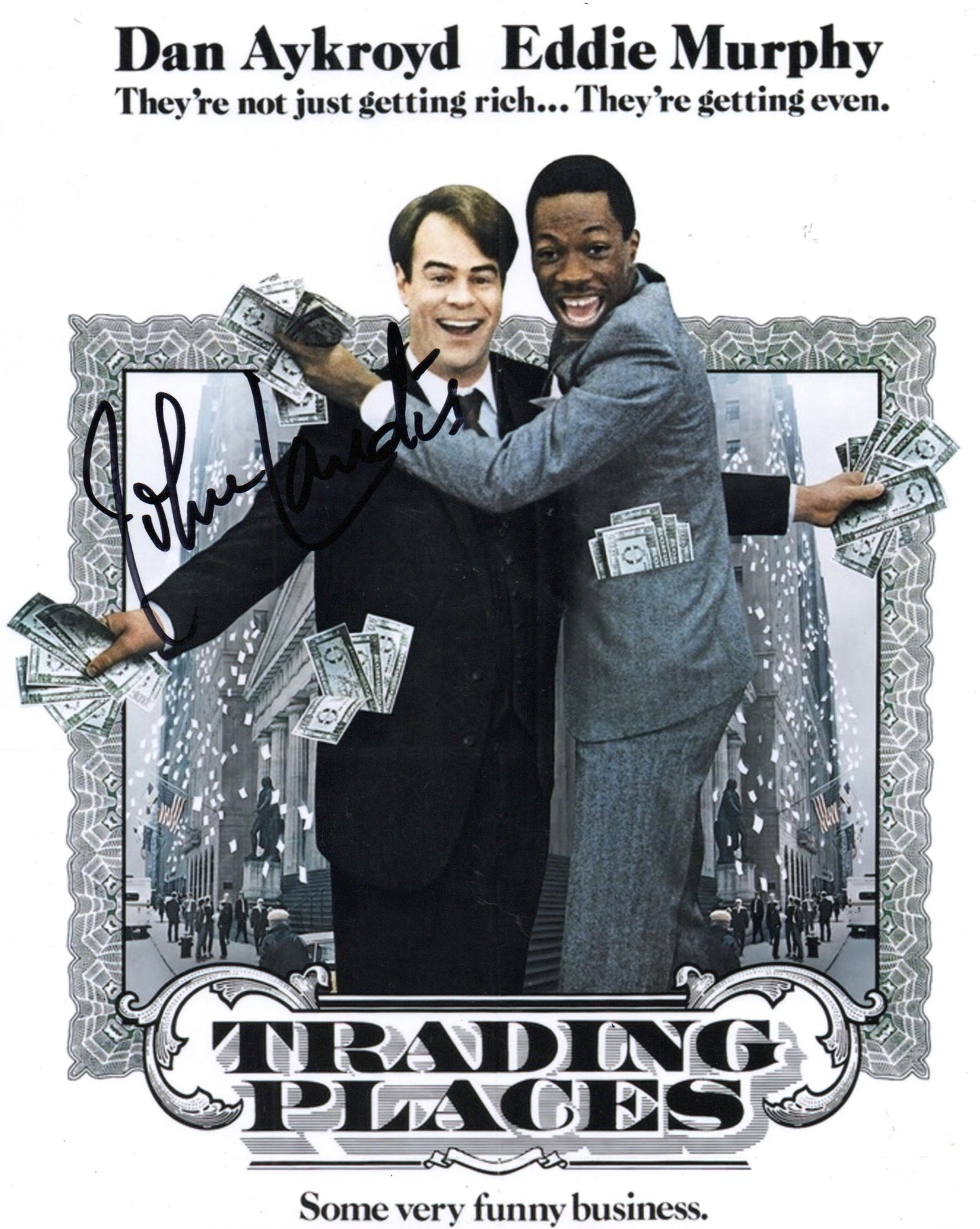 JOHN LANDIS SIGNED TRADING PLACES 8X10 PHOTO (1)