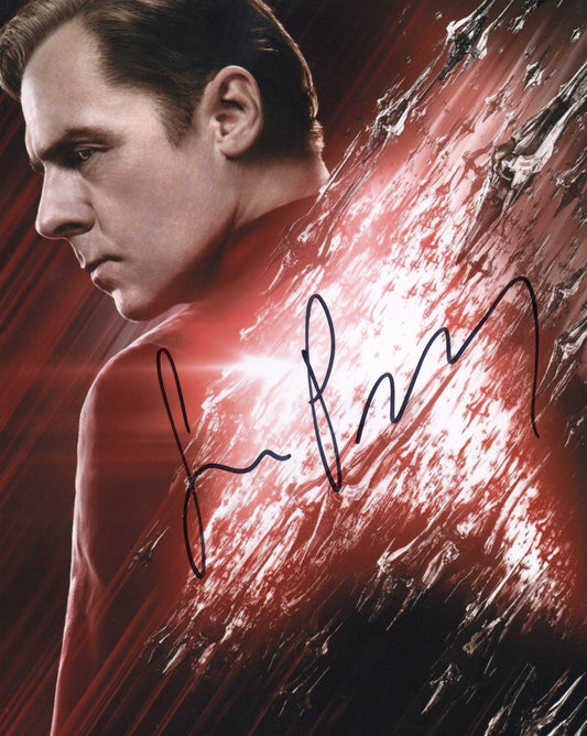 SIMON PEGG SIGNED STAR TREK 8X10 PHOTO