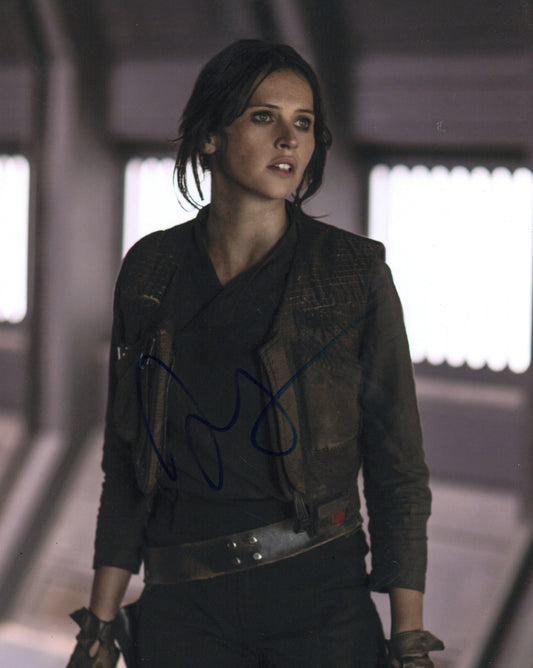 FELICITY JONES SIGNED ROGUE ONE 10X8 PHOTO
