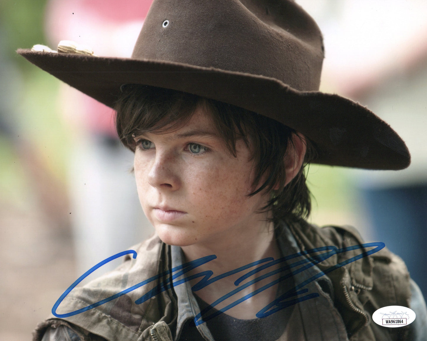 CHANDLER RIGGS SIGNED THE WALKING DEAD 8X10 PHOTO (1) also jsa