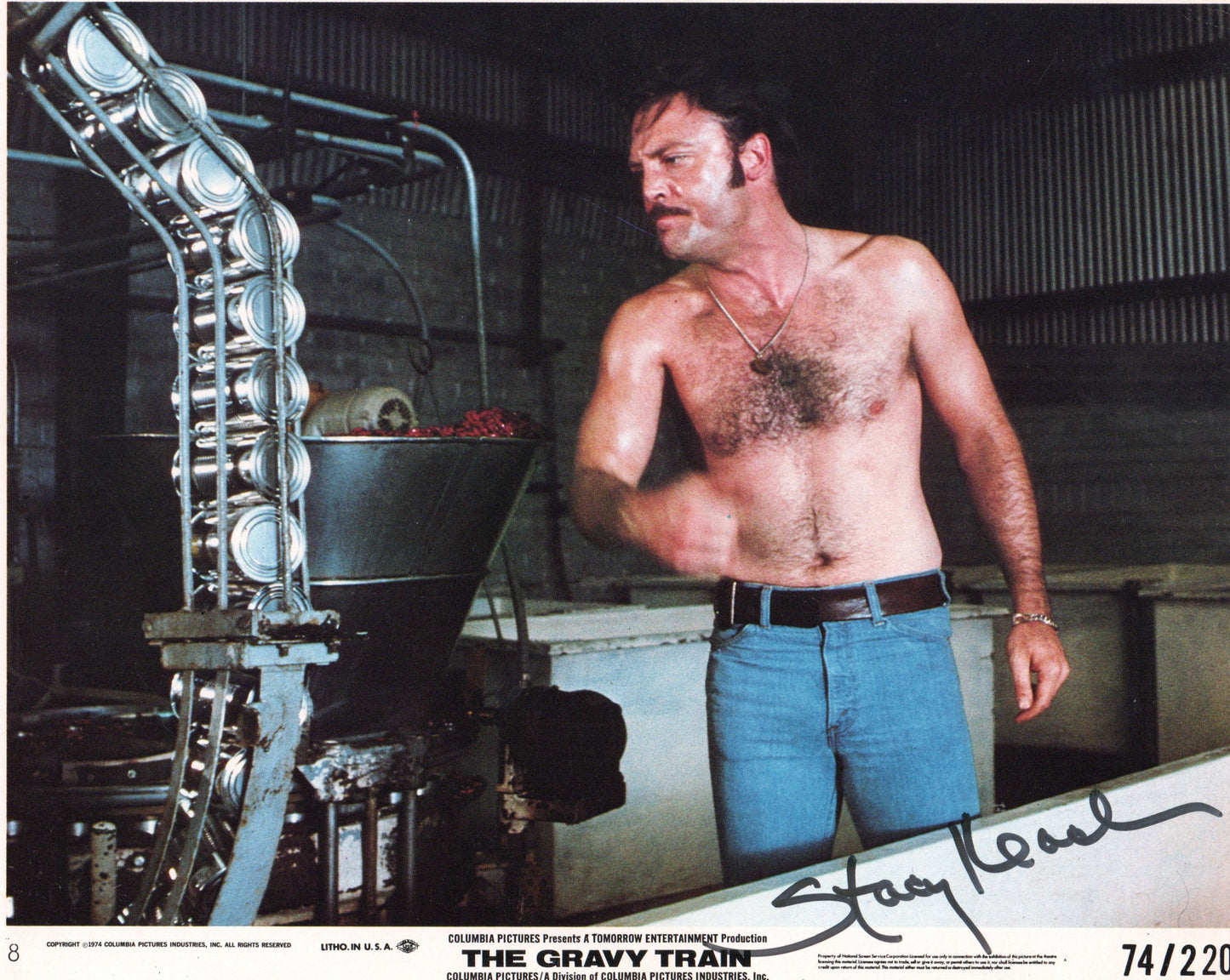 STACY KEACH SIGNED THE GRAVY TRAIN 8X10 PHOTO
