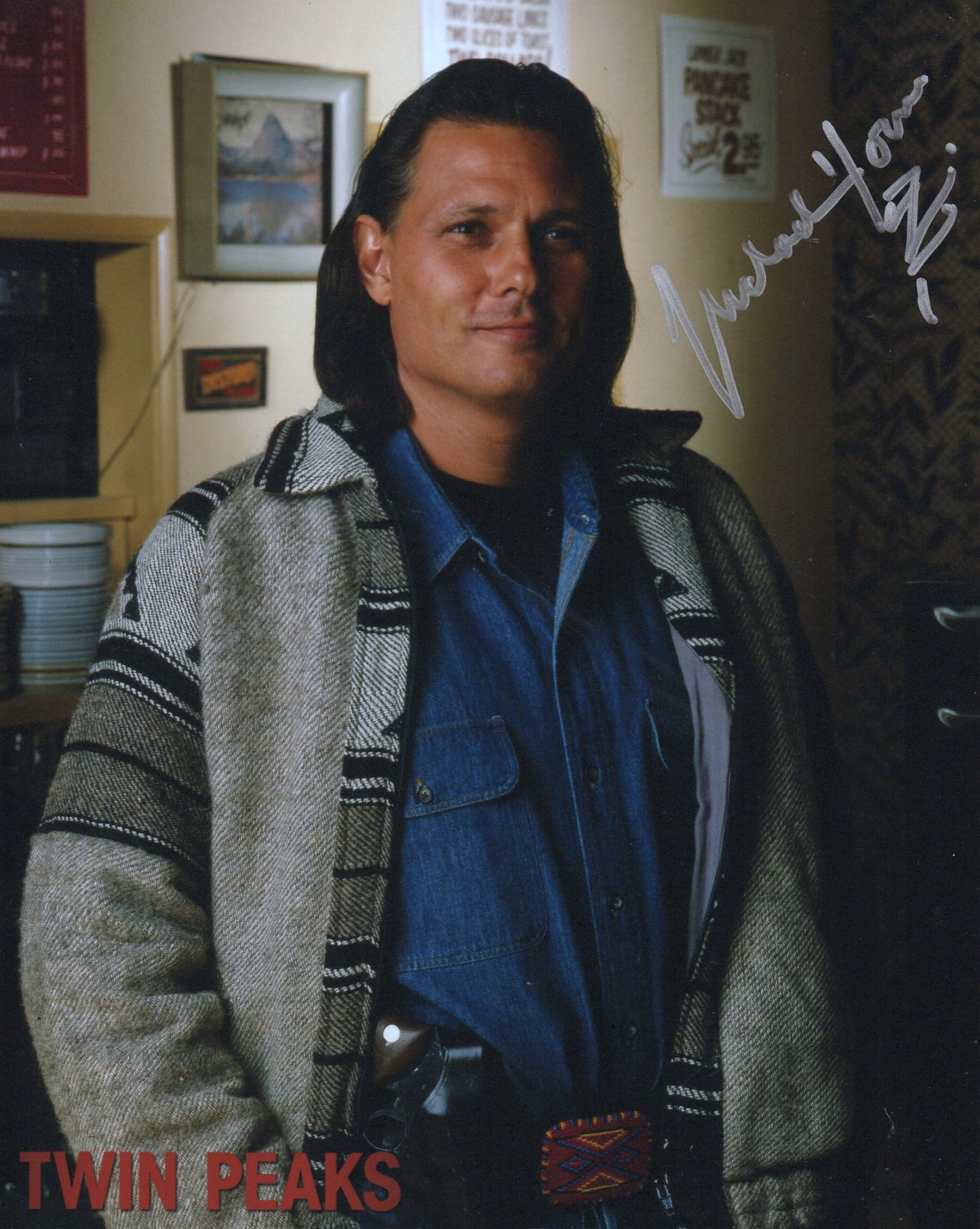 MICHAEL HORSE SIGNED TWIN PEAKS 8X10 PHOTO (2)