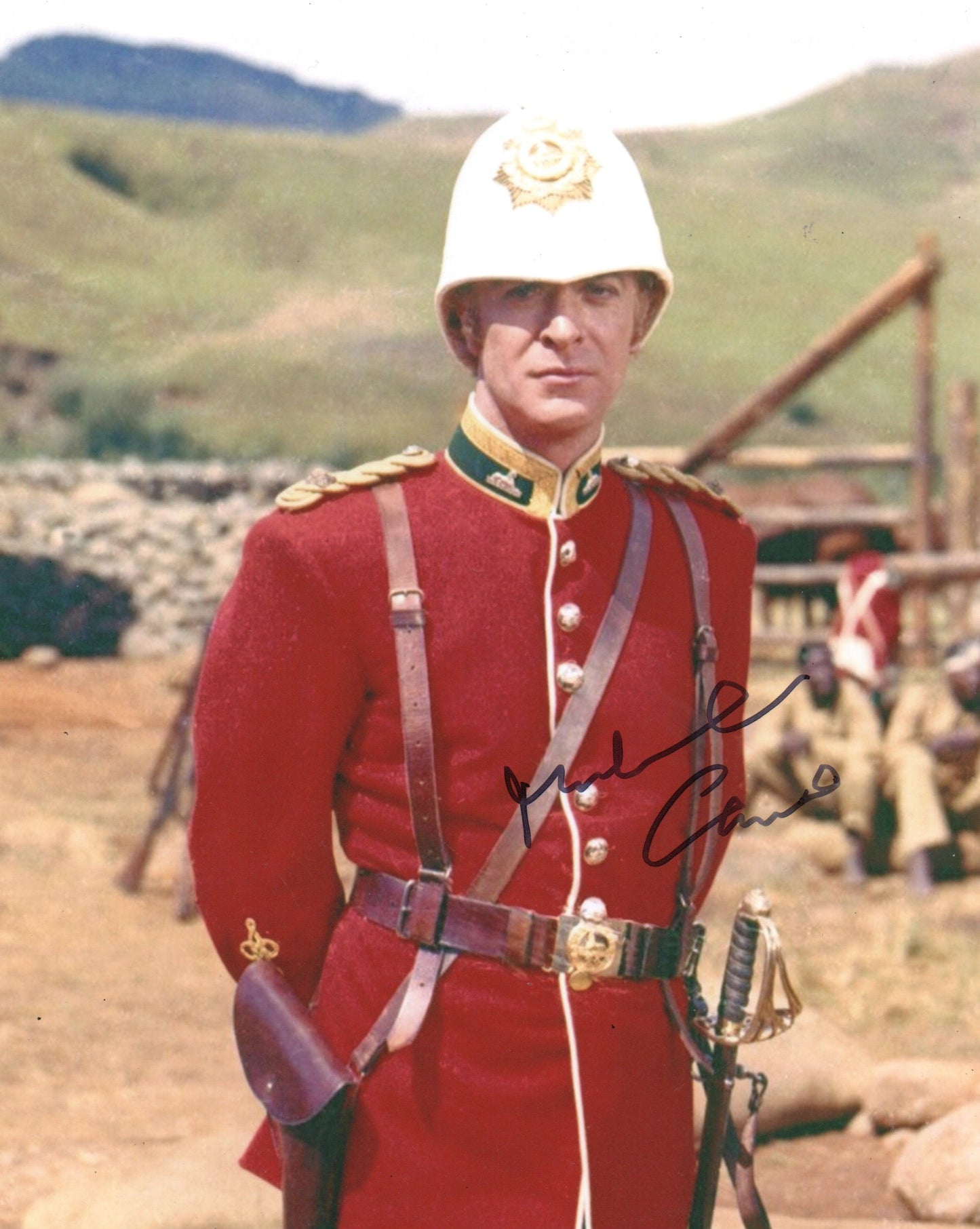 MICHAEL CAINE SIGNED ZULU 8X10 PHOTO