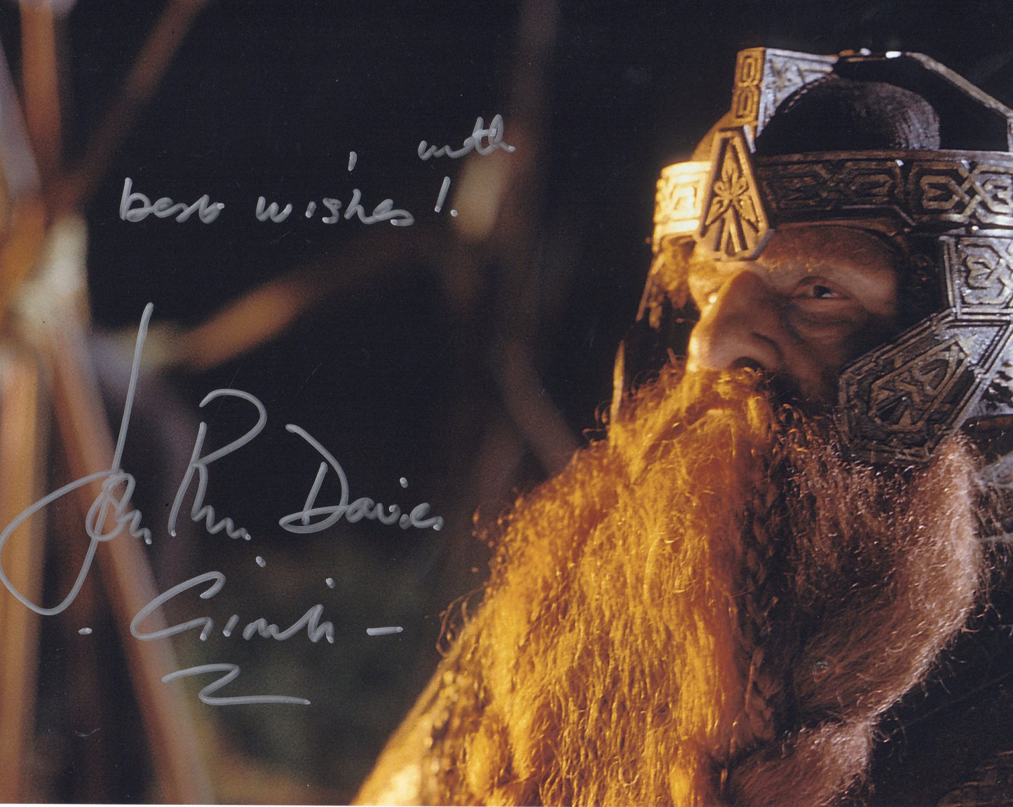 JOHN RHYS DAVIES SIGNED LORD OF THE RINGS 8X10 PHOTO