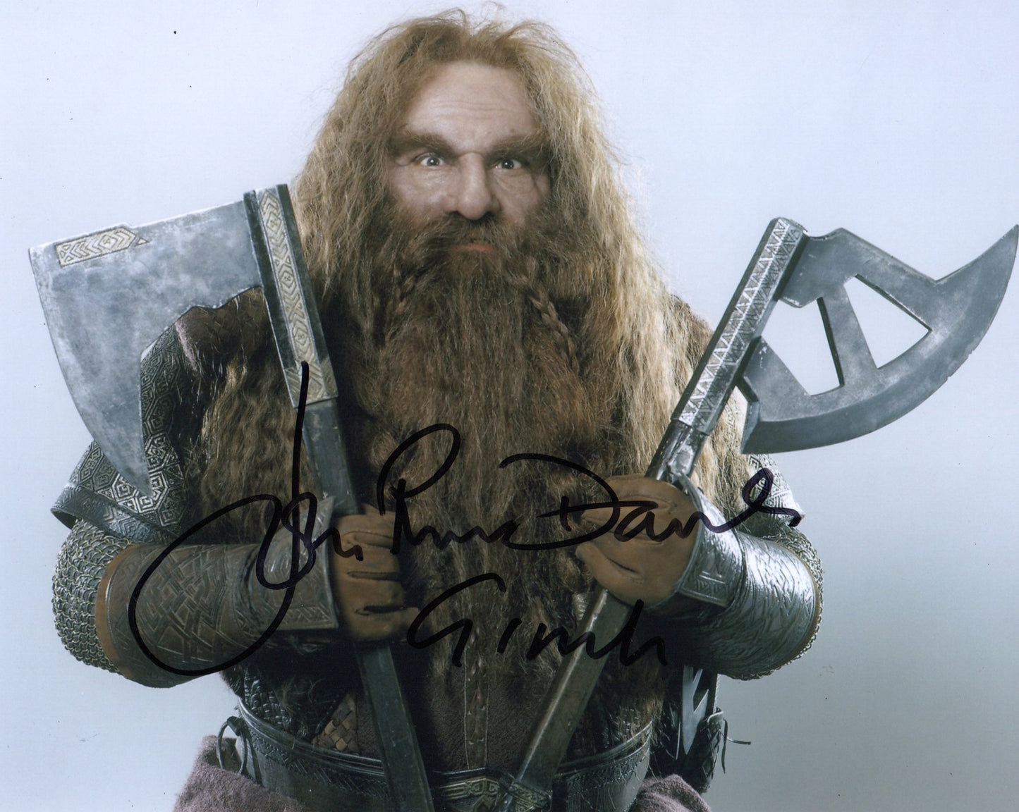 JOHN RHYS DAVIES SIGNED LORD OF THE RINGS 8X10 PHOTO (2)
