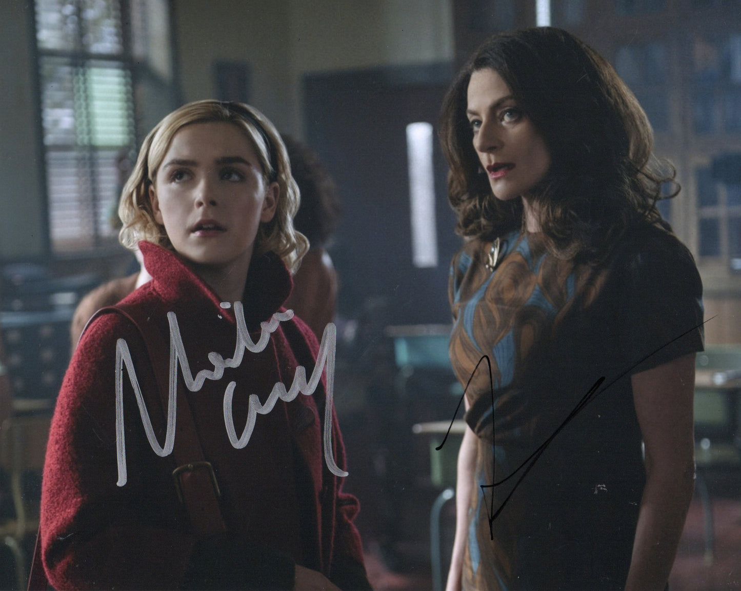 KIERNAN SHIPKA AND MICHELLE GOMEZ SIGNED CHILLING ADVENTURES OF SABRINA 10X8 PHOTO