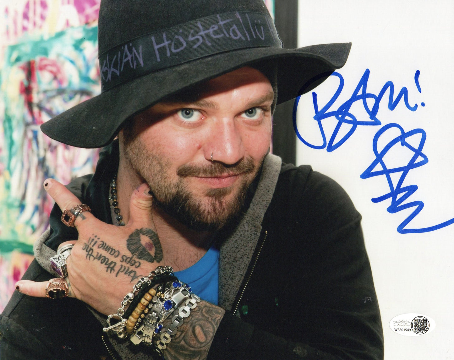 BAM MARGERA SIGNED 10X8 PHOTO (4) ALSO JSA