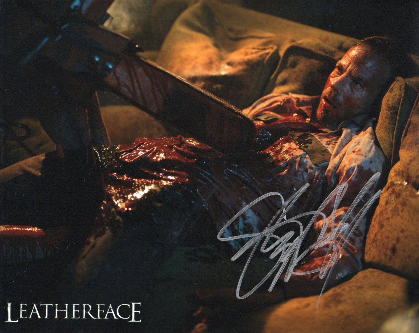STEPHEN DORFF SIGNED LEATHERFACE 10X8 PHOTO