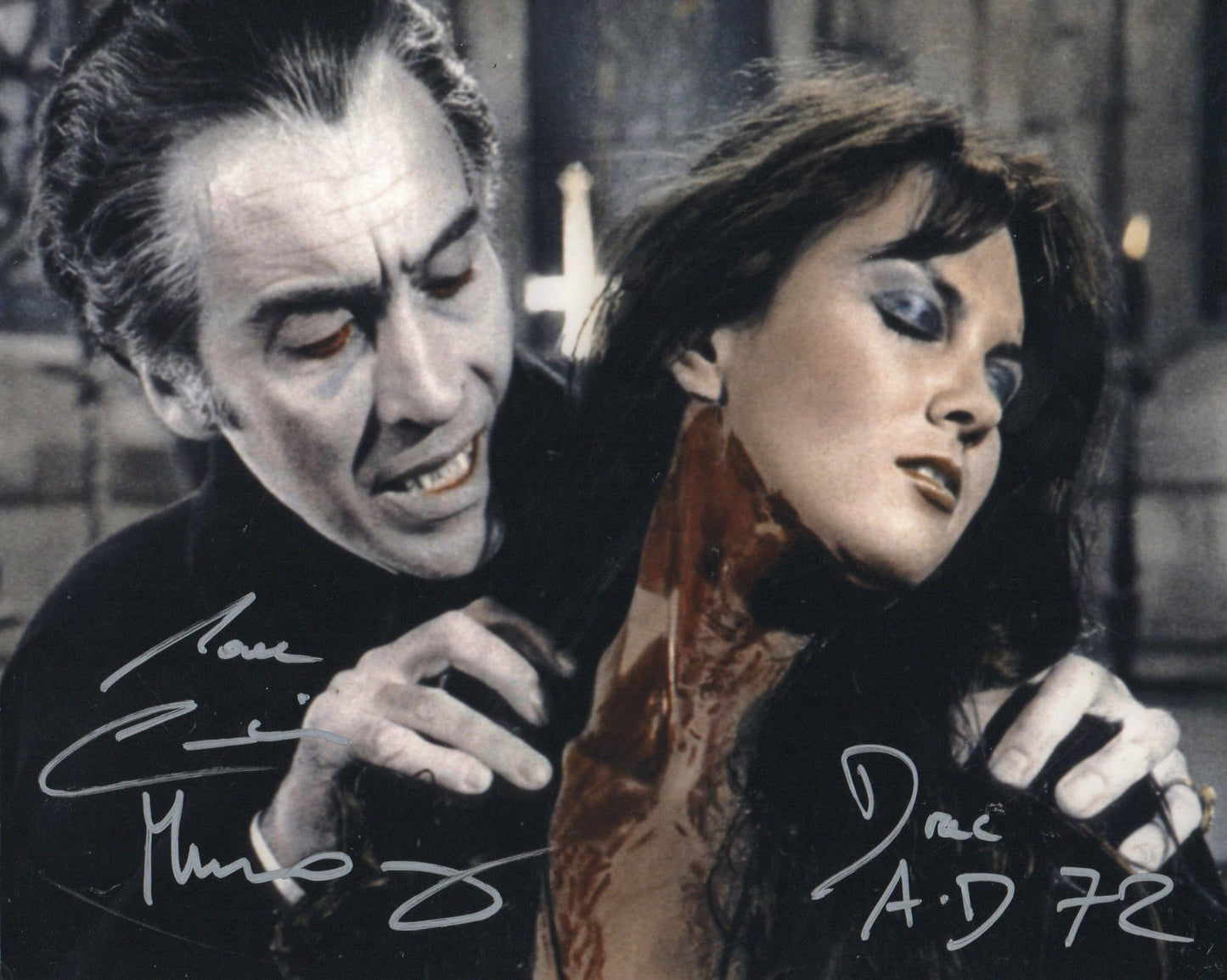 CAROLINE MUNRO SIGNED DRACULA A.D 10X8 PHOTO (3)