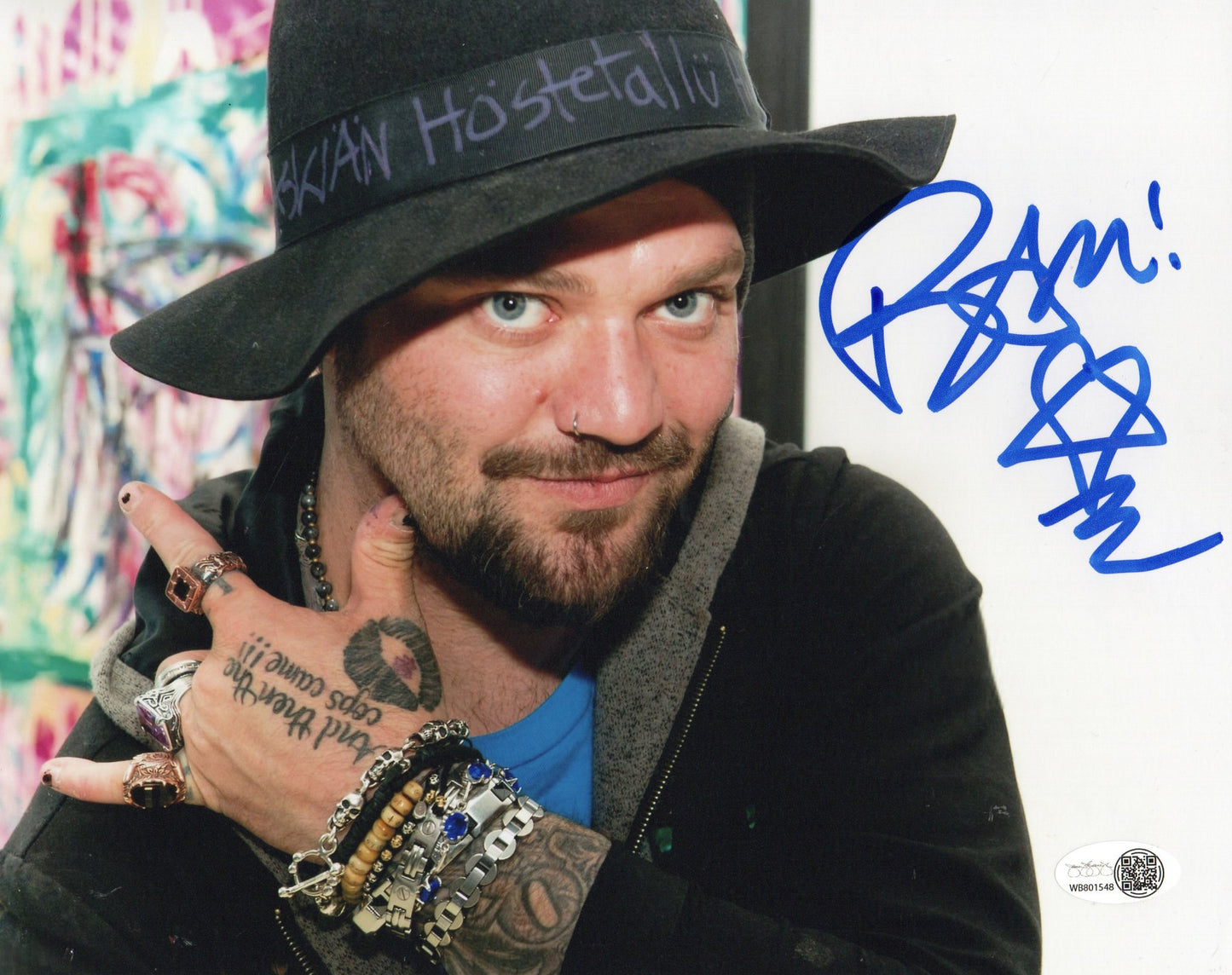 BAM MARGERA SIGNED 10X8 PHOTO (5) ALSO JSA
