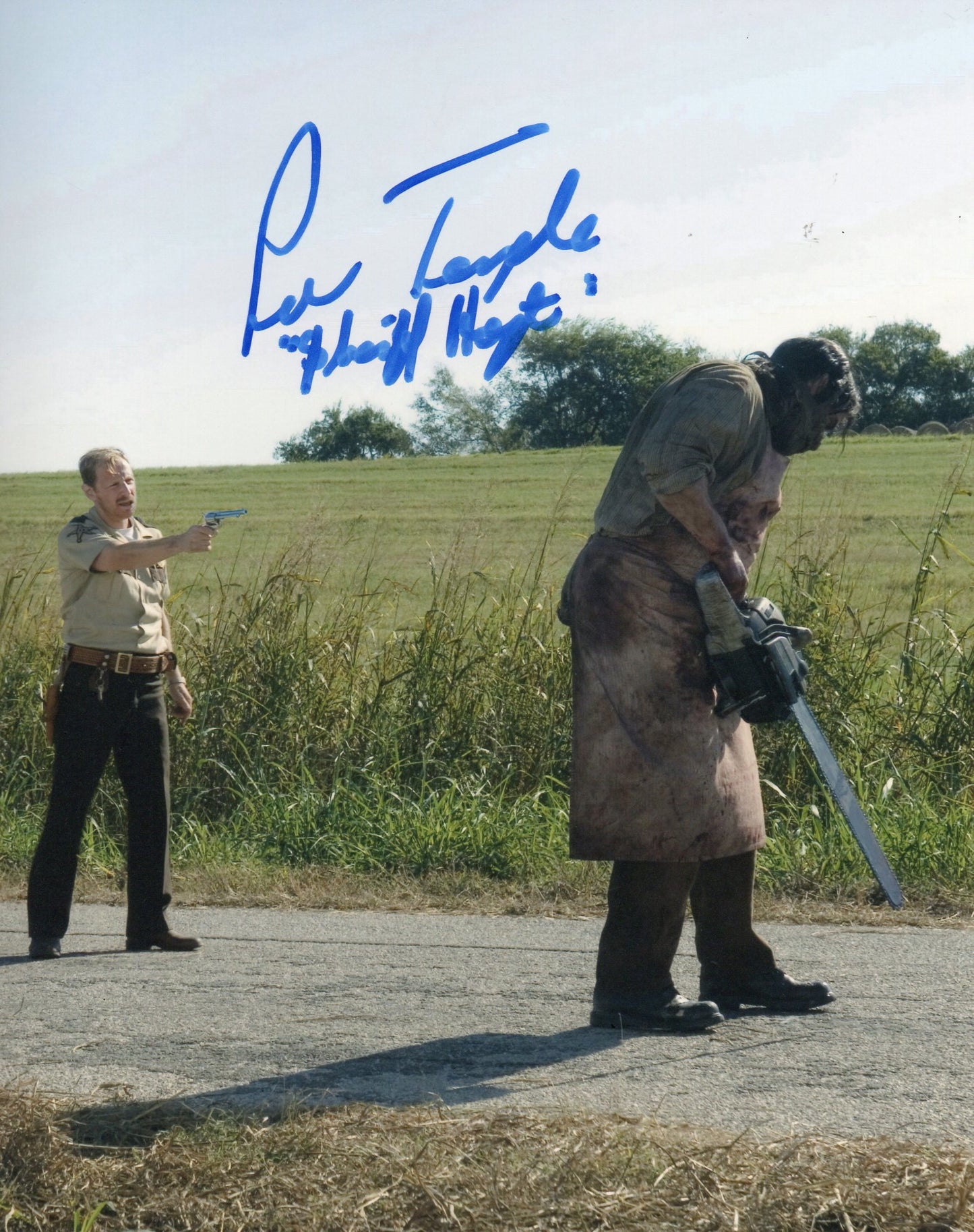 LEW TEMPLE SIGNED THE TEXAS CHAINSAW MASSACRE 8X10 PHOTO
