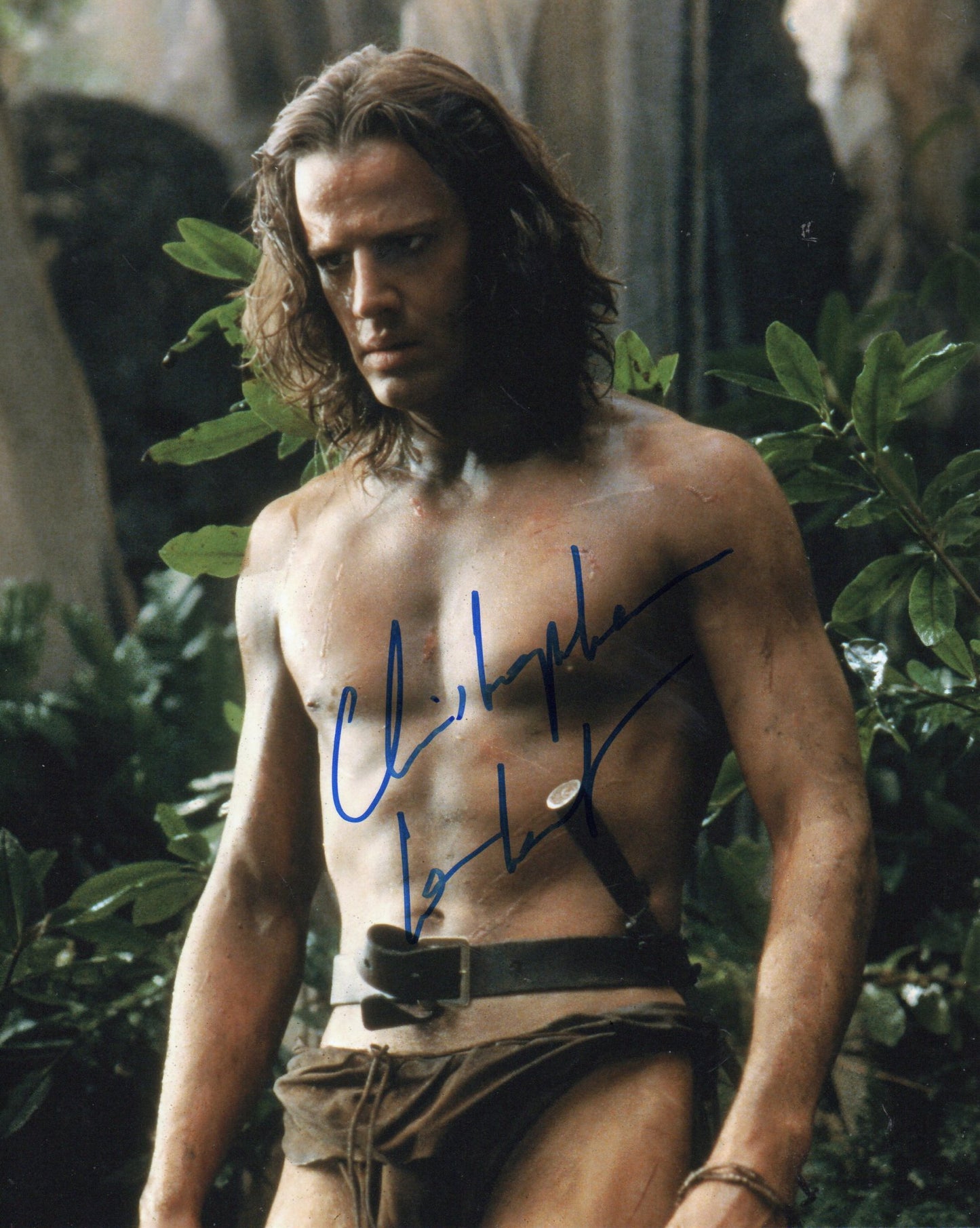 CHRISTOPHER LAMBERT SIGNED GREYSTOKE 8X10 PHOTO (1)