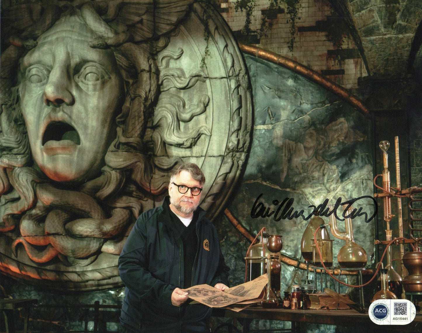 GUILLERMO DEL TORO SIGNED FRANKENSTEIN 8X10 PHOTO (3) ALSO ACG
