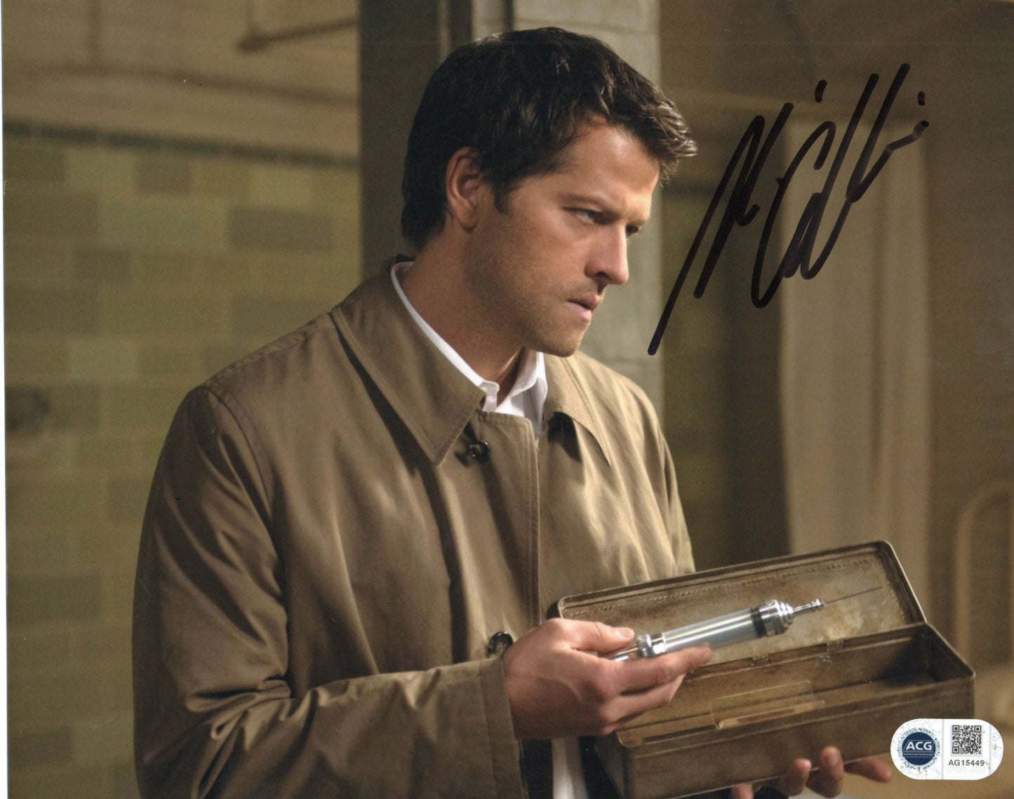 MISHA COLLINS SIGNED SUPERNATURAL 8X10 PHOTO ALSO ACG