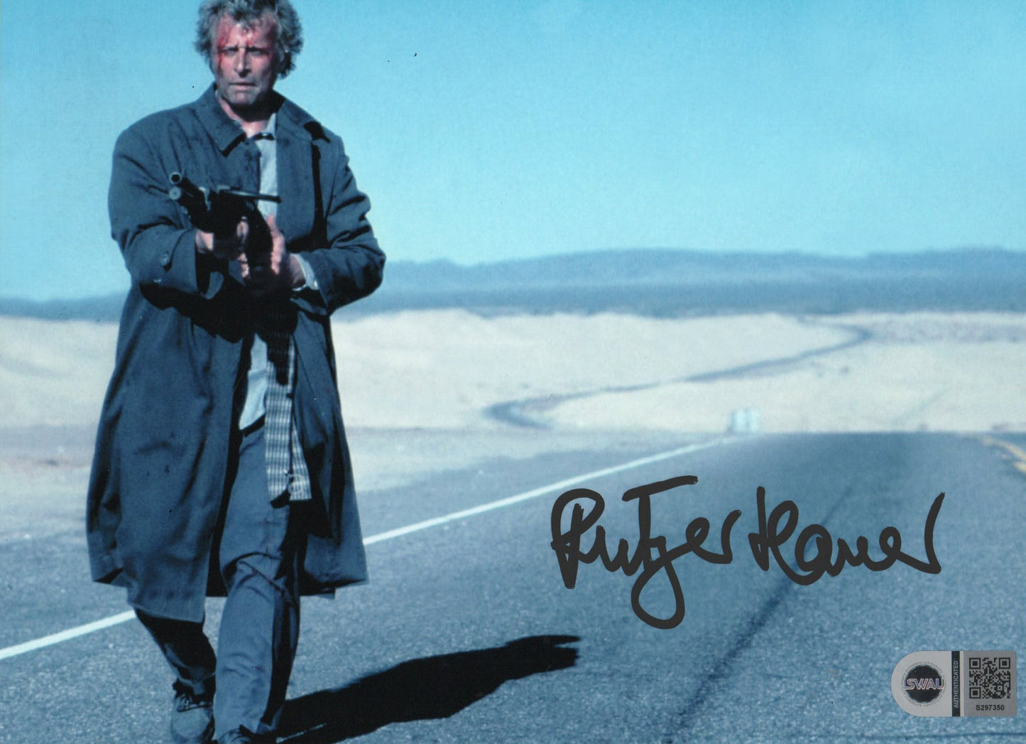 RUTGER HAUER SIGNED THE HITCHER 8X10 PHOTO (1) ALSO SWAU
