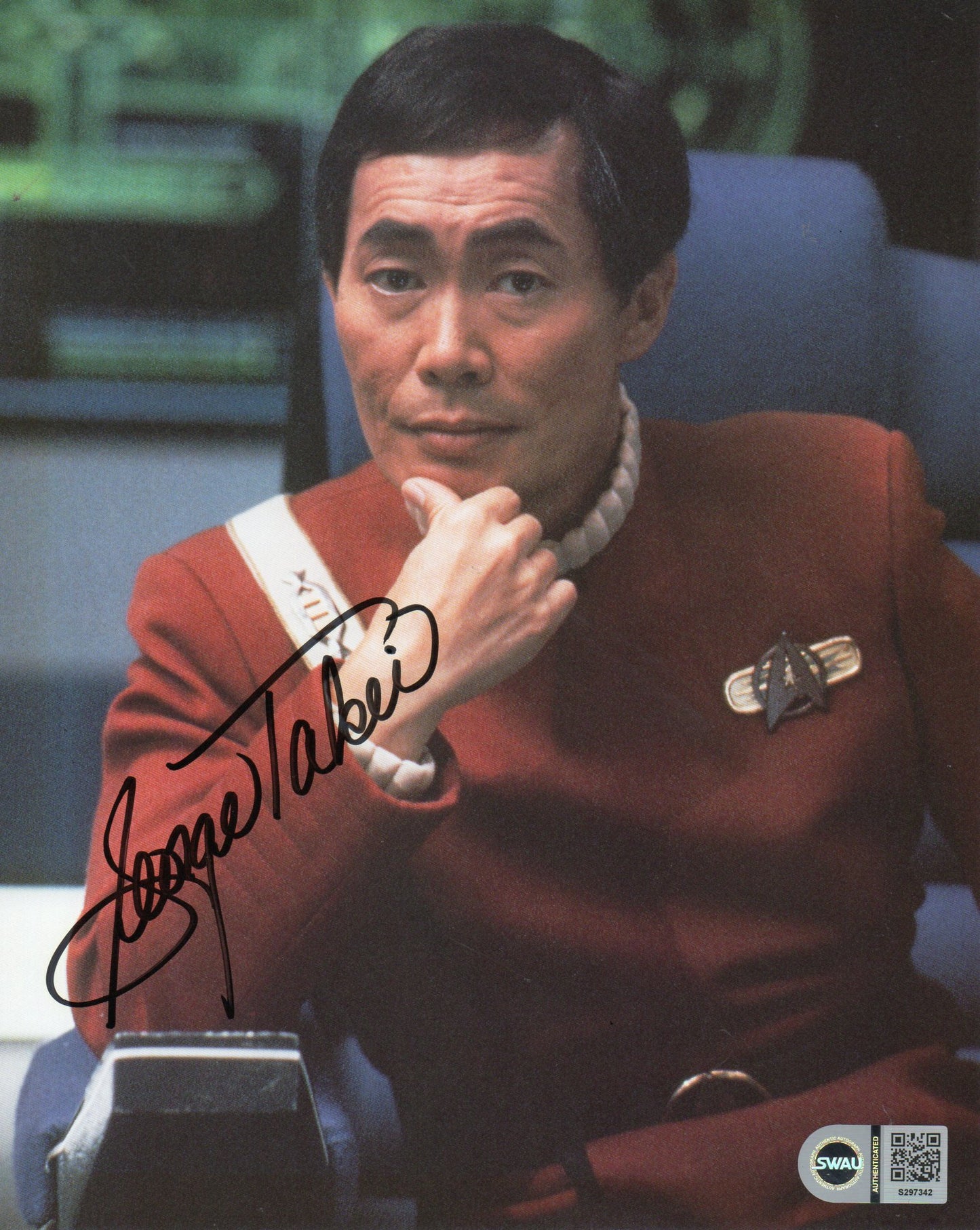 GEORGE TAKEI SIGNED STAR TREK 8X10 PHOTO ALSO SWAU (2)