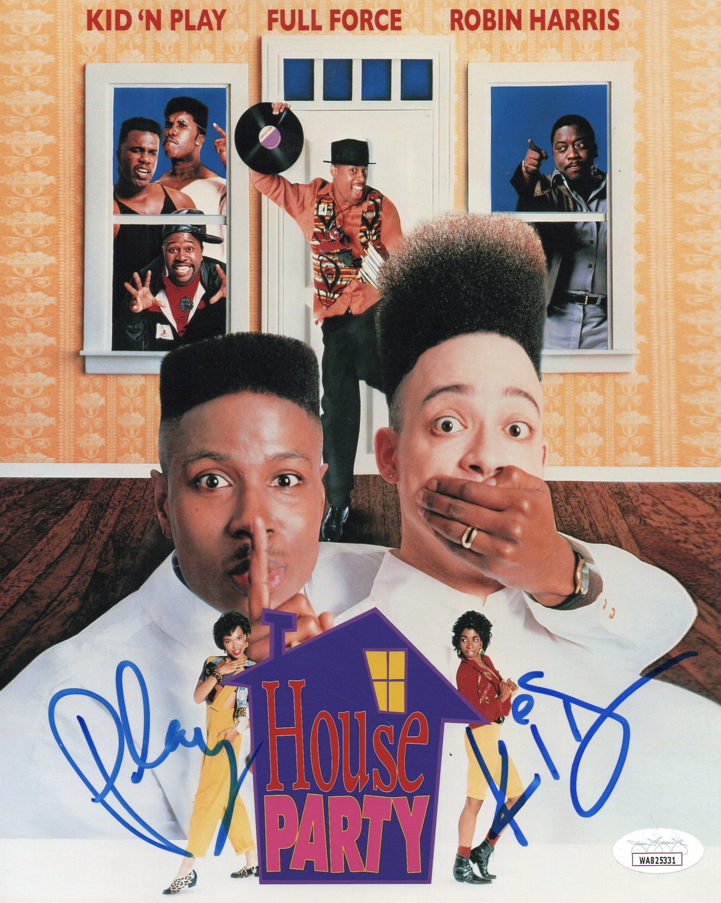 KID 'N PLAY SIGNED HOUSE PARTY 10X8 PHOTO (2) ALSO JSA