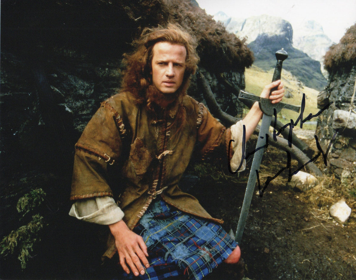 CHRISTOPHER LAMBERT SIGNED HIGHLANDER 8X10 PHOTO