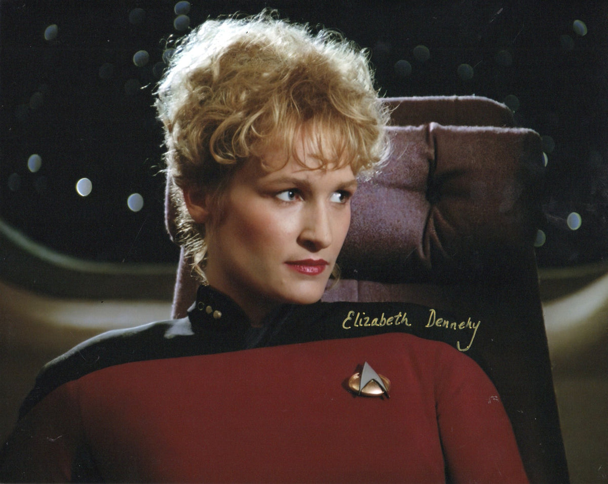 ELIZABETH DENNEHY SIGNED STAR TREK 8X10 PHOTO (2)