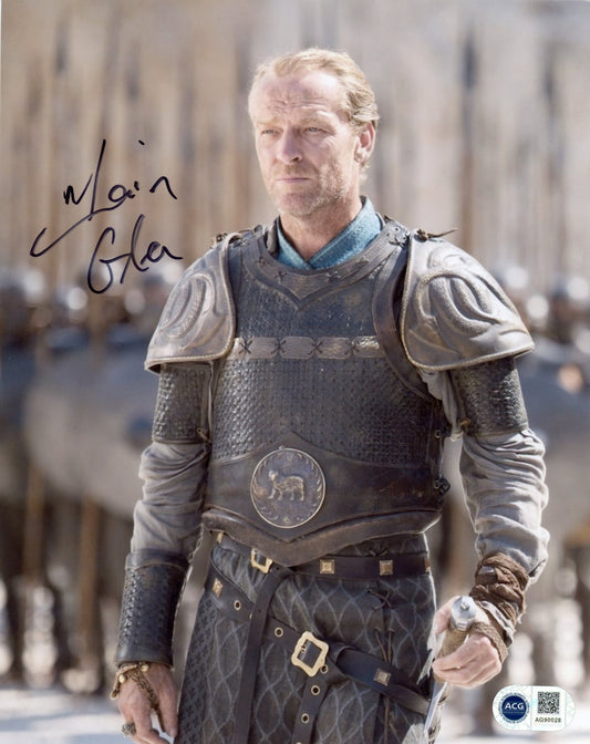 IAIN GLEN SIGNED GAME OF THRONES 8X10 PHOTO (3) ALSO ACG CERTIFICATION