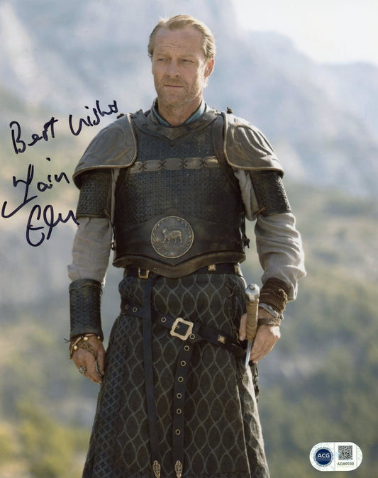 IAIN GLEN SIGNED GAME OF THRONES 8X10 PHOTO (9) ALSO ACG CERTIFICATION